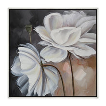Load image into Gallery viewer, 100% Hand Painted Modern White Flowers Art Painting On Canvas Wall Art Wall Painting Adornment pictures For Live Room Home Decor