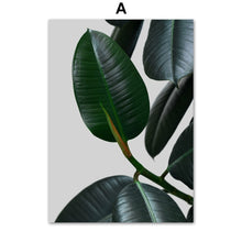 Load image into Gallery viewer, Monstera Rubber Tree Plant Leaves Hand Wall Art Canvas Painting Nordic Posters And Prints Wall Pictures For Living Room Decor - SallyHomey Life's Beautiful