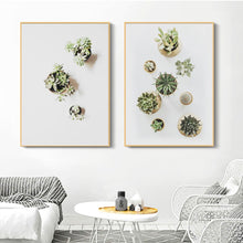 Load image into Gallery viewer, Succulents Plant Pink Flower Cactus Quote Wall Art Canvas Painting Nordic Posters And Prints Wall Pictures For Living Room Decor - SallyHomey Life's Beautiful