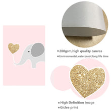 Load image into Gallery viewer, Cartoon Elephant Animal Canvas Posters Diamond Nursery Wall Art Prints Painting Nordic Style Picture Children Bedroom Decoration - SallyHomey Life's Beautiful