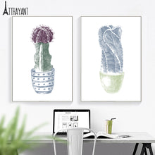 Load image into Gallery viewer, Cartoon Tropical Plant Cactus Flower Wall Art Canvas Painting Nordic Posters And Prints Wall Pictures For Baby Kids Room Decor - SallyHomey Life's Beautiful