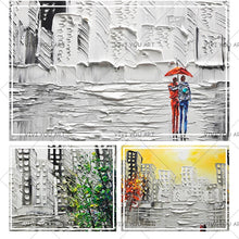 Load image into Gallery viewer,   100% Hand Painted  Canvas Abstract Modern City Picture Handmade Knife Painting Buildings Oil Paintings for Living Room (No Frame)