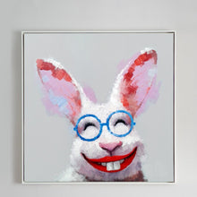 Load image into Gallery viewer, 100% Hand Painted Modern Cartoon Rabbits Oil Painting On Canvas Wall Art Frameless Picture Decoration For Live Room Home Decor