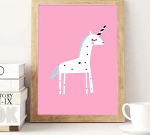 Load image into Gallery viewer, Cartoon Unicorn Flamingo Nursery Posters Prints Wall Art Canvas Painting Picture Nordic Kids Bedroom Decoration - SallyHomey Life's Beautiful