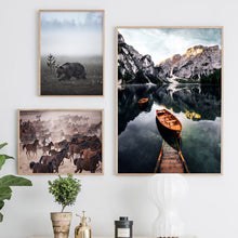 Load image into Gallery viewer, Scandinavian Poster Nordic Style Print Sheep Horse Cattle Animal Wall Art Canvas Painting Field Nature Picture Living Room Decor - SallyHomey Life's Beautiful