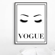 Load image into Gallery viewer, Girl Eye Eyebrow Black White Wall Art Canvas Painting Nordic Posters And Prints Wall Pictures For Living Room Bed Room Decor - SallyHomey Life's Beautiful