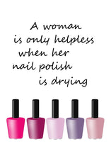 Load image into Gallery viewer, Sexy Girl Nail Polish Quotes Love Wall Art Canvas Painting Nordic Posters And Prints Wall Pictures For Living Room Salon Decor - SallyHomey Life's Beautiful