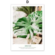 Load image into Gallery viewer, Tropical Cactus Big Leaf Monstera Quotes Wall Art Canvas Painting Nordic Posters And Prints Wall Pictures For Living Room Decor - SallyHomey Life's Beautiful