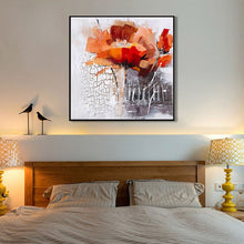 Load image into Gallery viewer, 100% Hand Painted Abstract Red Flowers Art Painting On Canvas Wall Art Wall Adornment Pictures Painting For Live Room Home Decor