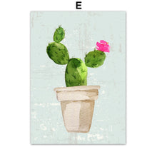 Load image into Gallery viewer, Plants Cactus Flower Nursery Wall Art Canvas Painting Nordic Posters And Prints Wall Pictures For Living Room Bed Room Decor - SallyHomey Life's Beautiful
