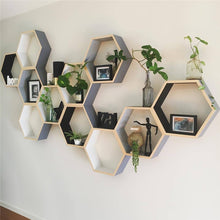 Load image into Gallery viewer, New Kids Baby Nordic Style Wooden Hexagon Storage Shelf Decorative For Kids Room Chamber Shelf Bookshelf Design