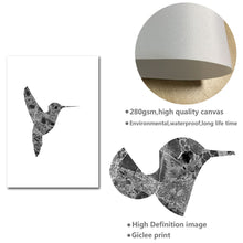 Load image into Gallery viewer, Woodpecker Bird Marble Silhouette Art Canvas Posters and Prints Nordic Abstract Animal Painting Wall Picture for Living Rooom - SallyHomey Life's Beautiful