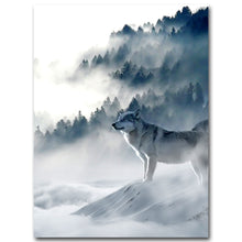 Load image into Gallery viewer, Nordic Art Wolf Snow Mountains Art Canvas Poster Minimalist Print Nature Picture Modern Home Room Decoration - SallyHomey Life's Beautiful