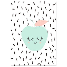 Load image into Gallery viewer, Cute Fruit Apple Banada Wall Art Canvas Posters Nursery Prints Nordic Style Painting Picture Kid Baby Bedroom Decoration - SallyHomey Life's Beautiful