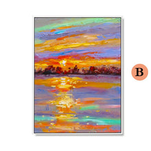 Load image into Gallery viewer, 100% Hand Painted Abstract Sunset Scenery Oil Painting On Canvas Wall Art Frameless Picture Decoration For Live Room Home Decor