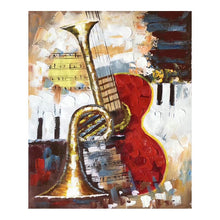 Load image into Gallery viewer, 100% Hand Painted Abstract Musical Instrume Painting On Canvas Wall Art Wall Adornment Picture Painting For Live Room Home Decor