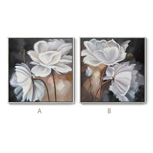 Load image into Gallery viewer, 100% Hand Painted Modern White Flowers Art Painting On Canvas Wall Art Wall Painting Adornment pictures For Live Room Home Decor