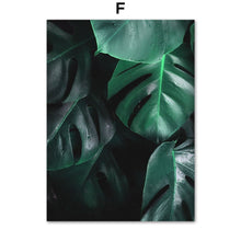 Load image into Gallery viewer, Fresh Green Big Leaves Tropical Plants Wall Art Canvas Painting Nordic Posters And Prints Wall Pictures For Living Room Decor - SallyHomey Life's Beautiful