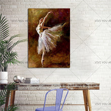 Load image into Gallery viewer, 100% Hand Painted  Ballet Dancer Oil Painting on Canvas High Quality Dance Room Figure Paintings for Home Decor