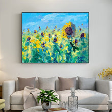 Load image into Gallery viewer, 100% Hand Painted Abstract Sunflowers Art Painting On Canvas Wall Art Wall Adornment Pictures Painting For Live Rooms Home Decor