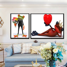 Load image into Gallery viewer, Modern Animals Posters HD Printed on Canvas Wall Art Canvas Painting Cute Frogs Decorative Pictures for Kids Room Decor Gifts - SallyHomey Life's Beautiful