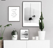 Load image into Gallery viewer, Scandinavian Landscape Canvas Poster Nordic Style Lake Boat Forest Nature Wall Art Print Painting Decoration Pictures Home Decor - SallyHomey Life's Beautiful
