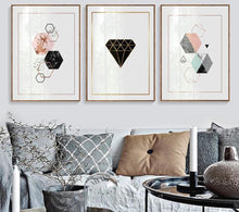 Load image into Gallery viewer, Geometric Diamonds Wall Art Canvas Posters Prints Abstract Painting Decorative Picture for Kids Room Nordic Decoration - SallyHomey Life's Beautiful