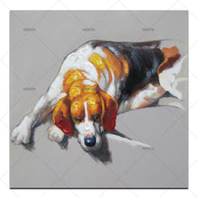 Load image into Gallery viewer, Handmade Wall Painting Meditation of the dog oil Paintings Picture Canvas Abstract Home Decor Animals Oil Painting Hang Pictures
