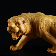 Load image into Gallery viewer, Wood Tiger animal statue Decoration Animal heads  decorative Head Feng Shui sculpture
