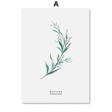Load image into Gallery viewer, Magnolia Flower Bamboo Leaves Wall Art Canvas Painting Nordic Posters And Prints Plants Wall Pictures For Living Room Home Decor - SallyHomey Life's Beautiful