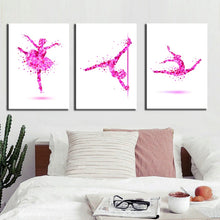 Load image into Gallery viewer, 🔥Abstract Art Canvas Painting Pink Ballerina Canvas Art Print Poster For Living Room Wall Picture Home Decor Gift - SallyHomey Life's Beautiful