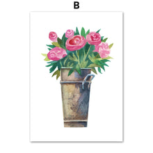 Load image into Gallery viewer, Plum Tulip Rose Oil Painting Wall Art Print Canvas Painting Nordic Posters And Prints Plants Wall Pictures For Living Room Decor - SallyHomey Life's Beautiful