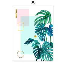 Load image into Gallery viewer, Plant Banana Leaf Monstera Golden Lines Nordic Posters And Prints Wall Art Canvas Painting Wall Pictures For Living Room Decor - SallyHomey Life's Beautiful