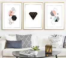 Load image into Gallery viewer, Geometric Diamonds Wall Art Canvas Posters Prints Abstract Painting Decorative Picture for Kids Room Nordic Decoration - SallyHomey Life's Beautiful