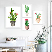 Load image into Gallery viewer, Plants Cactus Flower Nursery Wall Art Canvas Painting Nordic Posters And Prints Wall Pictures For Living Room Bed Room Decor - SallyHomey Life's Beautiful