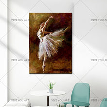 Load image into Gallery viewer, 100% Hand Painted  Ballet Dancer Oil Painting on Canvas High Quality Dance Room Figure Paintings for Home Decor