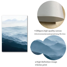 Load image into Gallery viewer, Foggy Mountain Landscape Wall Art Canvas Posters Nordic Style Prints Paintings Wall Picture for Living Room Home Decor - SallyHomey Life's Beautiful