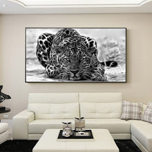 Load image into Gallery viewer, Modern Black and White Posters and Prints Wall Art Canvas Painting Wall Decoration Leopard Pictures for Living Room Frameless - SallyHomey Life's Beautiful