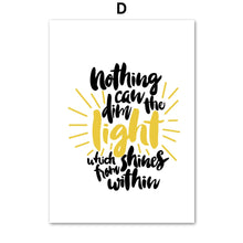 Load image into Gallery viewer, Cartoon Table Lamp Motivational Quotes Wall Art Canvas Painting Nordic Posters And Prints Wall Pictures For Living Room Decor - SallyHomey Life's Beautiful