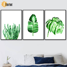 Load image into Gallery viewer, Green Succulents Plant Banana Leaf Wall Art Print Canvas Painting Nordic Posters And Prints Wall Pictures For Living Room Decor - SallyHomey Life's Beautiful