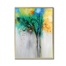 Load image into Gallery viewer, 100% Hand Painted Abstract Trees Art Oil Painting On Canvas Wall Art Wall Adornment Pictures Painting For Live Room Home Decor