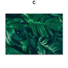 Load image into Gallery viewer, Tropical Monstera Green Leaves Quotes Wall Art Canvas Painting Nordic Posters And Prints Wall Pictures For Living Room Decor - SallyHomey Life's Beautiful