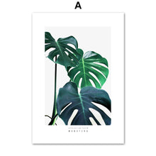 Load image into Gallery viewer, Fresh Green Monstera Cactus Leaves Plants Wall Art Canvas Painting Nordic Posters And Prints Wall Pictures For Living Room Decor - SallyHomey Life's Beautiful
