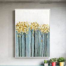 Load image into Gallery viewer, 100% Hand Painted Abstract Gold Tree Oil Painting On Canvas Wall Art Frameless Picture Decoration For Live Room Home Decor Gift