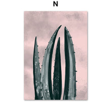 Load image into Gallery viewer, Tropical Cactus Monstera Aloe Leaf Wall Art Canvas Painting Nordic Posters And Prints Plant Wall Pictures For Living Room Decor - SallyHomey Life's Beautiful
