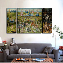 Load image into Gallery viewer, 3Pcs Canvas Prints Wall Art - Hieronymus Bosch Famous Oil Painting The Garden of Earthly Delights Prints On Canvas Home Decor - SallyHomey Life&#39;s Beautiful