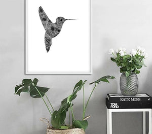 Woodpecker Bird Marble Silhouette Art Canvas Posters and Prints Nordic Abstract Animal Painting Wall Picture for Living Rooom - SallyHomey Life's Beautiful