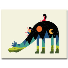 Load image into Gallery viewer, Nordic Art Cartoon Animal Poster Elephant Giraffe Tiger Minimalist Canvas Painting Nursery Picture Children Room Decoration 340 - SallyHomey Life's Beautiful