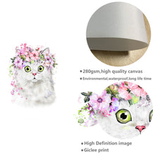 Load image into Gallery viewer, Kawaii Animal Rabbit Cat Nursery Canvas Poster Canvas Prints Wall Art Painting Wall Pictures for Children Living Room Home Decor - SallyHomey Life's Beautiful