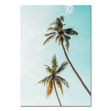 Load image into Gallery viewer, Tropical Sea Palm tree Bus Landscape Wall Art Canvas Poster Nordic Motivational Prints Painting Wall Picture for Living Room - SallyHomey Life's Beautiful
